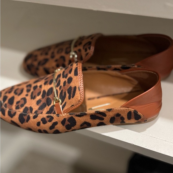 Leopard Print Women's Loafers with Gold Accent - Picture 4 of 6